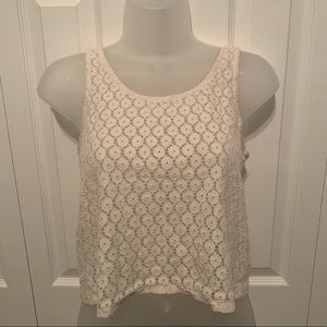 cream cropped tank top